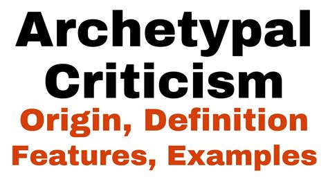 Web. . Archetypal criticism examples
